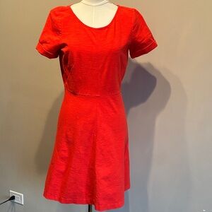 J. Crew Vibrant Watermelon colored Midi Dress